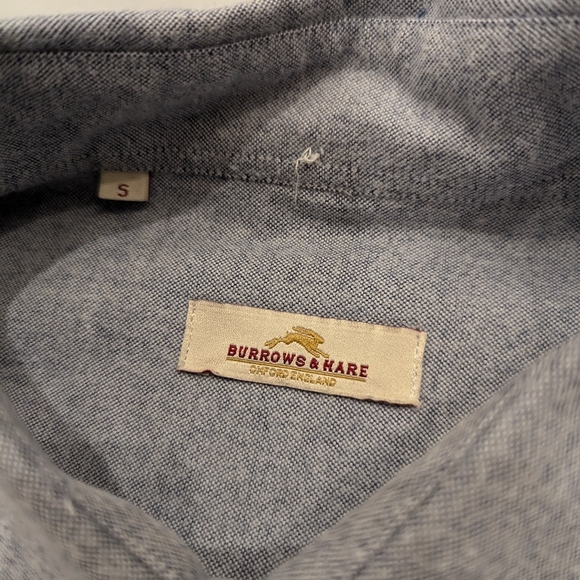 Burrows and hare light blue small button-up shirt - Picture 2 of 3